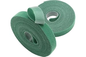 YEJAHY 2 Rotoli di Fascette per Piante da Giardino, riutilizzabili in Nylon, per Piante da Giardino, pomodori, Fiori o Verdure in Letti rialzati, 10 mm x 10 m, Verde