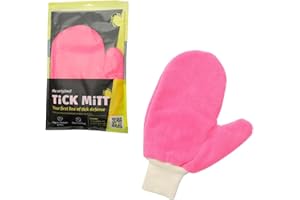 TICK MITT BY TSG Tick MiTT Guante de eliminación de garrapatas Amarillo, Herramienta Protectora para Eliminar garrapatas para Humanos y Mascotas, Elimina Las garrapatas de Forma Segura con Facilidad, Duradero, cómodo