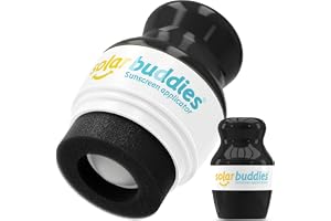 Solar Buddies Sunscreen Applicator - Single Black - Refillable Roll on Sponge Sunscreen, Suncream & Lotion Applicator For Kid