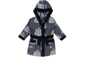 NEWCASTLE UNITED F.C. Newcastle United Dressing Gown Baby Toddler Robe Fleece Hooded OFFICIAL Gift