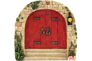 SETOFI Fairy Door, Wooden Fairy Doors for Garden Elf Door Miniature Yard Ornaments for Garden Yard Trees Style G