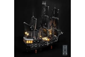 BRICKBLING Pilot zdalnego sterowania zestaw oświetleniowy kompatybilny z Lego 10365 Kapitan Jack Sparrow's Pirate Ship (bez modelu), zestaw oświetlenia LED, kompatybilny z Lego Captain Jack Sparrow's Pirate Ship