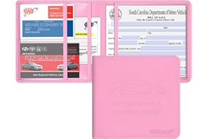 wisdompro Porta documenti di immatricolazione e assicurazione per auto, in pelle sintetica di alta qualità, organizer per documenti, patente di guida, chiavi di contatto