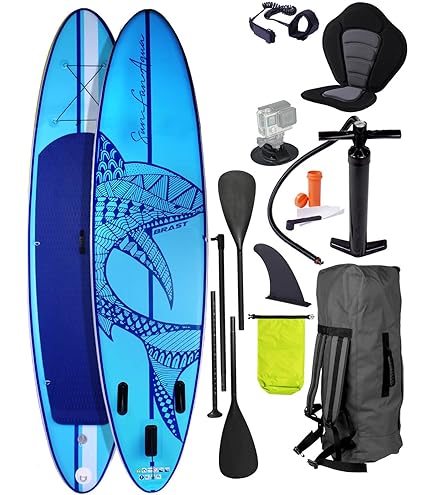 Spatium Premium SUP Board Set - Aufblasbares Stand Up Paddle Board Mit Kamerahalterung