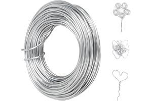 Behiruch Craft Wire, 2 mm x 30 m, Wire for Crafts, Jewellery Wire, Silver Wire, Soft Aluminium Wire, Aluminium Wire for Jewellery Crafts
