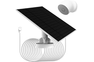 LIFEMOI Panneau solaire 6W/5V avec régulateur de tension intégré PCB, compatible avec Google Nest Camera Outdoor&Indoor et 2ème génération (version batterie),étanchéité IP66,câble de charge de 4m