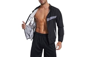 LAZAWG Homme Vêtements de SudationSauna Costume Survêtement Sports Manches Longues Top Fitness Gym