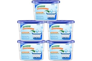 Munnie 500ml Interior Dehumidifiers Pack of 5 - Combat Dampness, Mildew, Mould, and Condensation - Moisture Absorber and Remover for Home, Kitchen, Wardrobe, Bedroom, Caravan,Garage, Bathroom