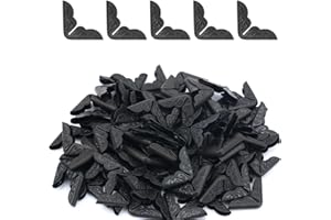 NQEUEPN 100stk Metall-Bucheckenschutz, Vintage Bucheckenabdeckungen Dekorativ Taschenbuchkantenschutz für Fotoalbum Notizbuch Sammelalbum Menü Aktenordner (Schwarz)