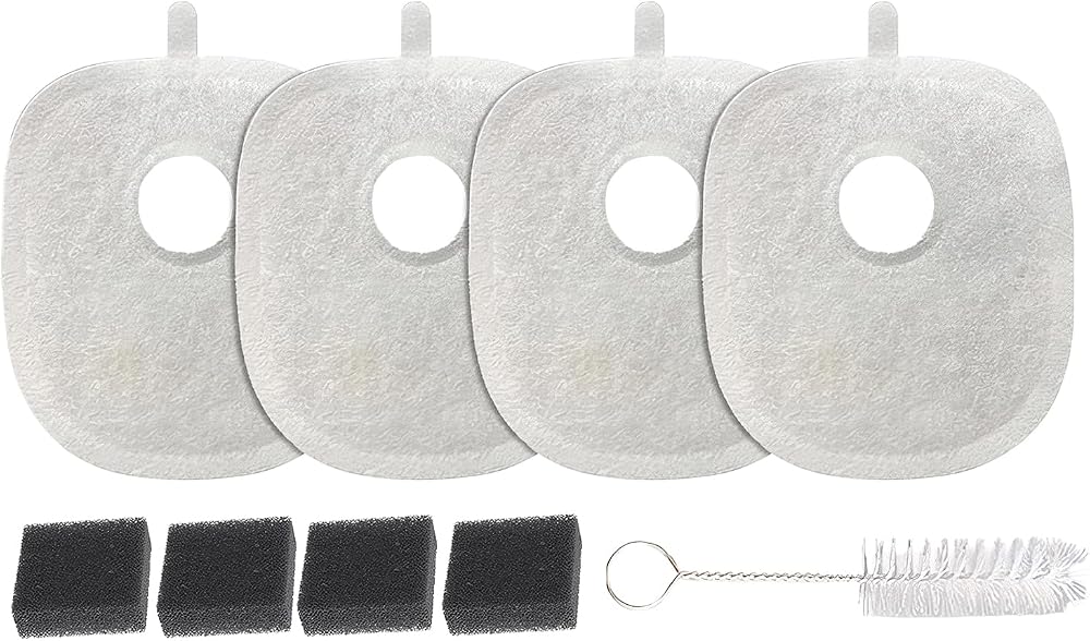 Xenon Smart Kedi Su Pınarı Filtresi X8652 ve X8653 Uyumlu | 4'lü Set Fırça ve Süngerli Yedek Parça X8783