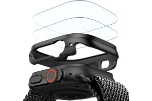 ESR Apple Watch Ultra 3/2/1 fodral med skärmskydd 49 mm, militärklassskydd, 2-pack Armorite glasskyddsset, Stay Original, Sva