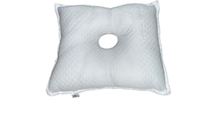 Gar Medical Coussin anti-escarres carré avec trou, oreiller pour oreille, oreiller cervical médical spécifique pour le traitement de la chondrodermatite. Tissu à l'aloe vera.