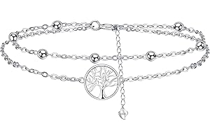 J.MUEN Bracelet Femme Argent Sterling 925, Bijoux Original Cadeaux de Noël pour Femmes Mère Épouse - Réglable(17cm+4)