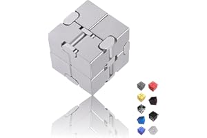 OIIKAIN Infinity Cube Fidget Toy – Alliage d'aluminium Anti-stress et Anxiété Finger Flip Cube pour Adultes, Hommes et Femmes Jouet de Bureau Idéal pour le Travail ou la Maison – Cube Infinity Jouet de Bureau