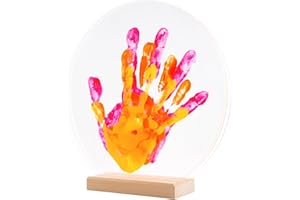 PATROCLE LouYou Empreintes de Bonheur - Kit Empreinte de mains Famille de 3 - Couleurs Peps - Cadeau Naissance Bébé Fille ou Garçon - Fête des Mères ou des Pères - Coffret Souvenir - Made in France