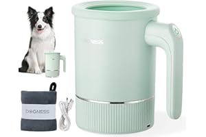 DOGNESS Limpiador automático de patas para perros grandes, limpiador de patas de perro con silicona, tipo C, carga rápida USB, 360 ° todo alrededor del limpiador de patas de perros para masaje y