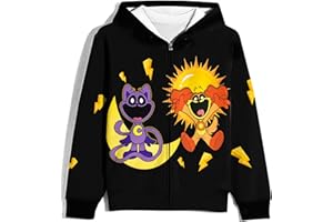 Aepotumn Smiling Critters Ragazzi Game Felpa con cappuccio CatNap Peluche Pullover Felpa per bambini Casual Manica Lunga Top Pullover