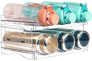 ‎JUPELI JUPELI Flaschenregal Stapelbar Weinregal, Flaschenhalter Kühlschrank, Flaschen Organizer Schrank, Flaschenaufbewahrung Wasserflaschenhalter Weinflaschen Halter für Küchen Arbeitsplatte Büro