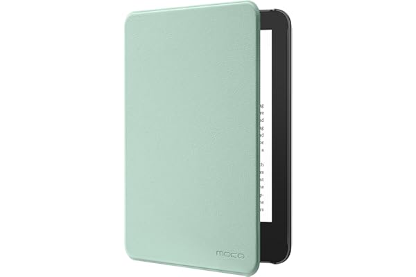 MoKo Étui Compatible avec 6" Kindle(11e Génération Modèle 2024/2022) & Version Internationale, Coque Légère avec Réveil/Sommeil Automatique pour 11e Gén e-Reader, Vert Matcha