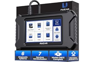 mucar CS6 OBDII Valise Diagnostic Auto, Lecteur de Code de Voiture équipé de 6 Diagnostics du système et 7 Services de Maintenance, contrôle de l'huile + EPB+SAS+TBA+TPMS+ABS+ FAP