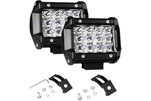 AUXTINGS 2 pezzi 4 pollici 36W Spot Barra luminosa da lavoro Led Luci di Lavoro Fuoristrada a Led per Off Road Moto 4WD SUV ATV UTV Camion