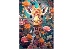 LEUUD 5D Jirafa Diamond Painting, DIY Fantasía Pintura Bordado Diamante Kit Completo