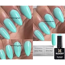 Bluesky GEL NAIL POLISH Turquoise Light Mint Color Pastel Sky