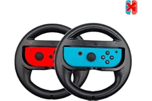 GG ACC BY GOGIK 2 impugnature nere per volante compatibili con i Joy-Con di Nintendo Switch/OLED - Ideali per il gioco multigiocatore e mobile - Impugnatura ergonomica - Compatibile con la mano destra e sinistra