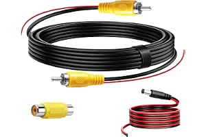 10 m backkamera kabel förlängning, dubbel avskärmad RCA-kabel | RCA-kabel bil för bildskärm, värmebeständig AV-kabel för backkamera eftermontering, kompatibel med DVD & CCTV