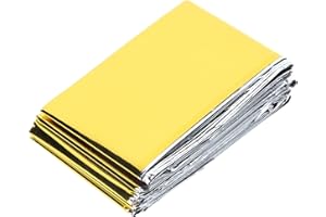 Gaeirt 160x210cm Notfall-Decke, langlebig und leicht Raum Decke mit stark reflektierenden Starke Zähigkeit und Wasserbeständigkeit Thermodecken für Reisen Camping Wandern