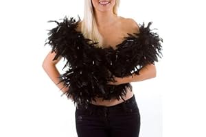 Gleader Boa de plumes - noir - ideal pour les soirees festives