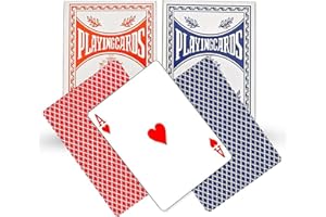 NCS35® Deluxe Plastic Coated Playing Cards - 2-Pack Set - Vibrant Red & Blue Decks - Ideal for Poker, Card Games, and Family Entertainment Playing Cards Design/Packaging May Vary