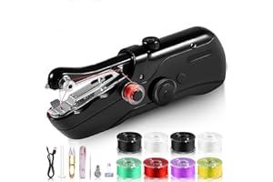 SIXNEA Sewing Machine for beginners, Two Modes, Portable Sewing Machine for Various Fabrics, Quick Clothes Repair for Home DIY & Trave（Black-A1)
