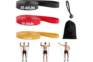 BELEVO Elastici Fitness Donna Uomo, Set Elastico Fitness 3 Pezzi Elastici Palestra Bande Elastiche Fitness Fascia Elastica Fitness Yoga Pull Up Allenamento Della Forza Resistance Band