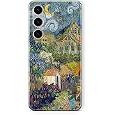 Multitronic Samsung Galaxy S24 Fe Uyumlu Van Gogh Kolaj Tasarım Baskılı Şeffaf Kılıf