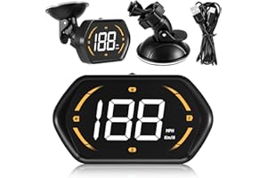 YUWJOOWEE Digital GPS Speedometer Car HUD, Heads Up Display With Real-Time Speed, Auto Gps Speedometer MPH with USB Car Charger & Suction Cup Holder Plug and Play for All Cars