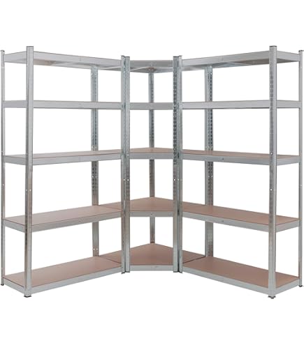 PROREGAL Scaffale Giant Elephant 180x150x45cm - Zincato, Carico 200kg/Ripiano | Per Garage E Magazzino - Foto 7