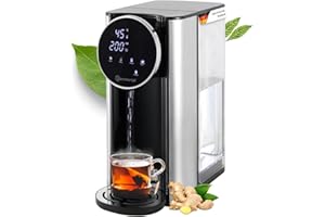 ‎SOMMERTAL Sommertal HW400 Heißwasserspender Businessline, XXL Version mit abnehmbaren 4L Tank, instant heißes Wasser 45-100°C, Touchdisplay, Babynahrung, Wasserspender mit kompaktem Design