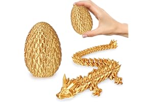 OLEE ODEE Kleine Dracheneier 3D-gedruckte Fidget-Spielzeuge für Erwachsene Überraschungsgeschenke für Kinder Freunde Kollegen Geburtstag Halloween Weihnachten Ostern Festgeschenke (Gold)