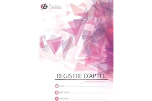 EDITIONS FUZEAU 97802 Registre Appel Journalier Non Découpé Couverture 180 g A4 Couleurs Assorties