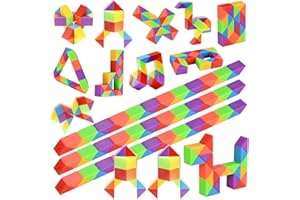 GOLDGE Mitgebsel Kindergeburtstag 4 5 6 7 8 9 Jahre, 15 Stück Magische Schlange, 24 Blöcke Magic Snake, Adventskalender FüLlung Kinder, Kleine Geschenke für Kinder & Kindergeburtstag Gastgeschenke