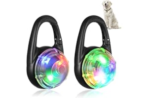 AUAUY Sécurité LED Clignotant pour Collier de Chien, Sécurité LED Lampes pour Chien, 4 Modes de Clignotant Lampes de Sécurité Imperméables pour Animaux de Compagnie