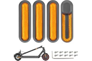 WeddHuis 4 piezas Cubierta Reflectante para Rueda Trasera, tiras reflectantes y reflectores, accesorios patinete xiaomi, compatible con Xiaomi M365, Pro, 1S, Pro2, Mi3 Scooter