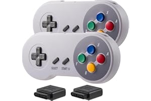 miadore Controller Wireless Sistema Snes/NES, Gamepad da 2,4 GHz Compatibile con Console Snes/NES