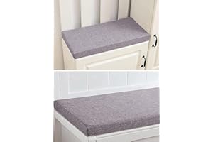 PING BU Cojín de banco de jardín de 2 y 3 plazas, cojín de asiento de banco para interiores y exteriores, almohadilla de asiento de comedor de 100/120 cm para columpio de patio (90 x 30 x 5 cm, gris)