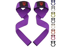 WFX Polsiere per sollevamento pesi imbottite, in neoprene, per uomini e donne, per palestra, cross fit, allenamento, manubri, fitness, body building, power lifting, stacchi da terra