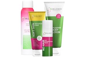 ‎BELLE BODY Belle Body Probier-Set zur Haarentfernung – Glatte Haut wie nie zuvor - Schmerzfrei, vegan & langanhaltend - Für Gesicht, Achseln, Intimbereich & Körper - Inkl. pflegender Wirkstoffe
