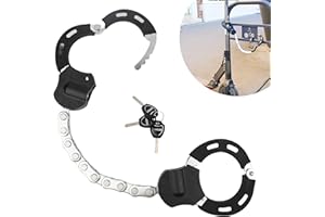 TRIPVEA® Antivol trottinette électrique, velo, poussette - Cadenas ultra résistant - anti vol menottes chaîne 10 maillons - longueur antivol 56 cm - Ø menottes 8 cm - serrure + 3 clés