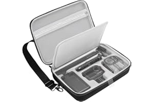 AMAZEAR OSMO Action Tragetasche für DJI Osmo Action 5 Pro, DJI Action 5 Pro Zubehör Schutz, Kompakte Hartschalen-Tragetasche, Tragbar für Reisen, Kompatibel mit Action 3, Action 5/4 case, Schwarz