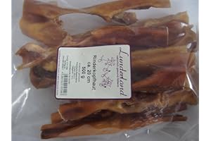 Lunderland - Rinderkopfhaut Snack für Hunde Rinder-Kopfhaut kurz (ca. 20 cm) 500g (500 g)